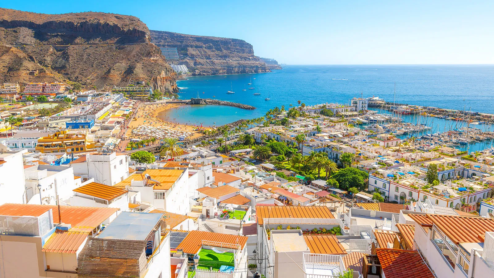 Las Palmas mit Blick auf Meer