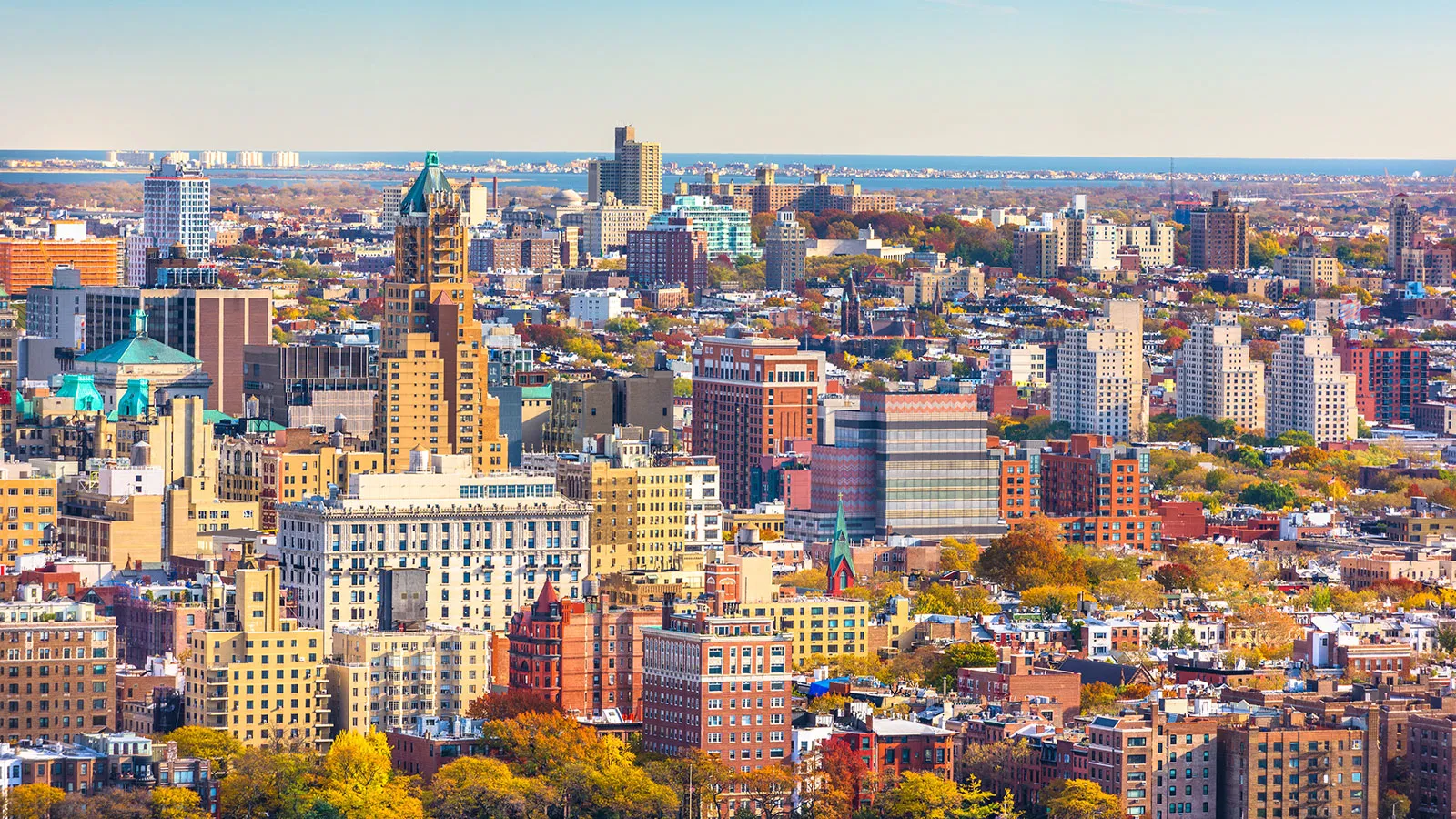 Aussicht auf die Dächer von Brooklyn in New York