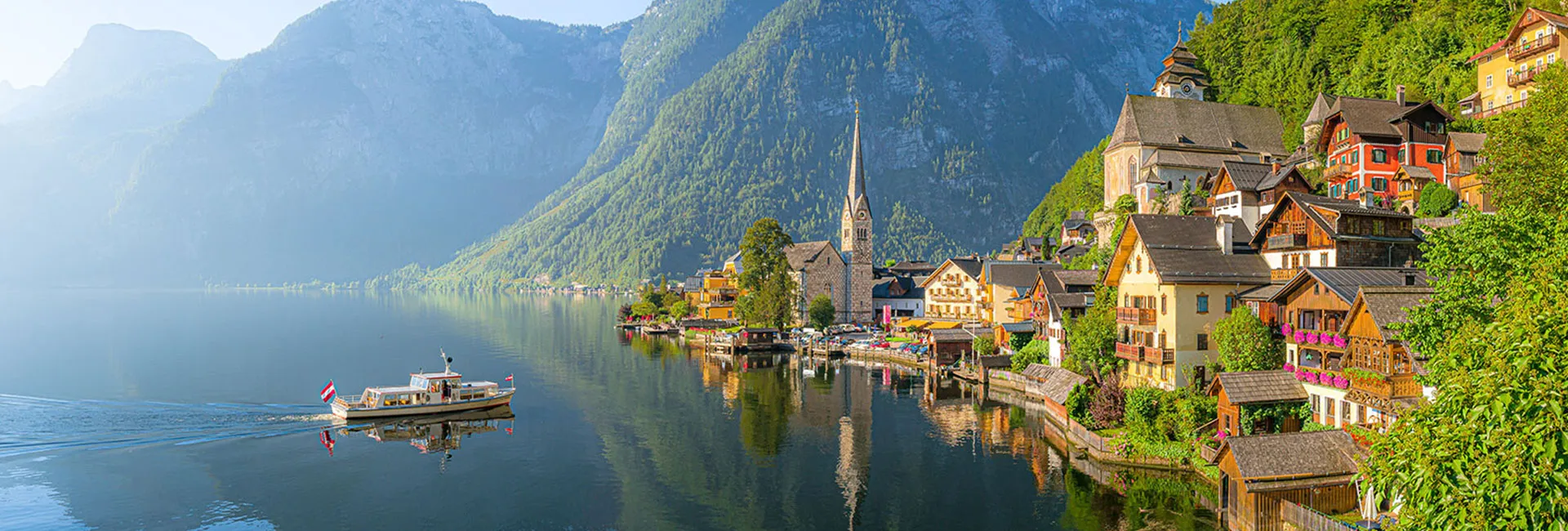 Blick auf Hallstatt am See