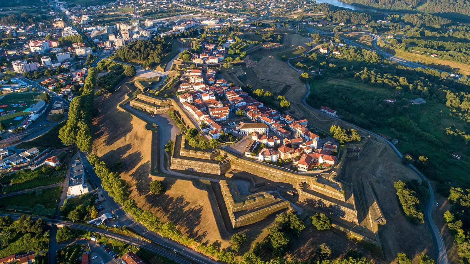 Luftaufnahme von der Festung Valenca