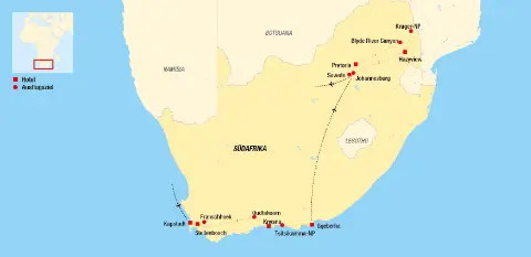 Faszination Südafrika Reiseroute trendtours-placeholder
