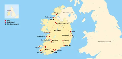 Glanzlichter Irlands Reiseroute-placeholder