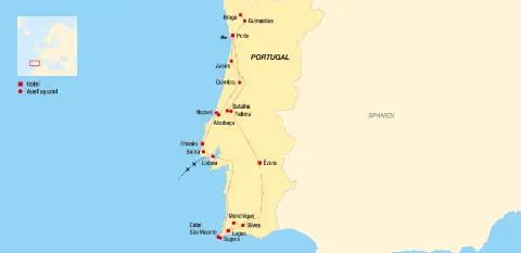 Glanzlichter Portugals Reiseroute-placeholder