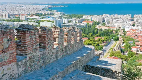 Alte Stadtmauer über Thessaloniki-placeholder