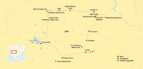 Naturwunder der USA Reiseroute-placeholder