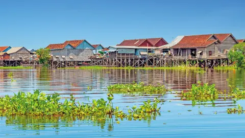 Stelzendorf Kompong Khleang auf dem Wasser-placeholder
