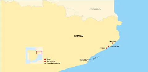 Wandern an der Costa Brava Reiseroute-placeholder